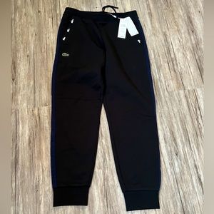 NWT Womens Lacoste Black Jogger Pants Sz 4/M NEW